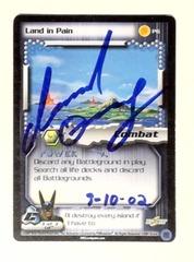 V1323: Land in Pain: P6: Limited: MP: Cell Saga: Signed/Autographed: Unknown Autograph: Blue